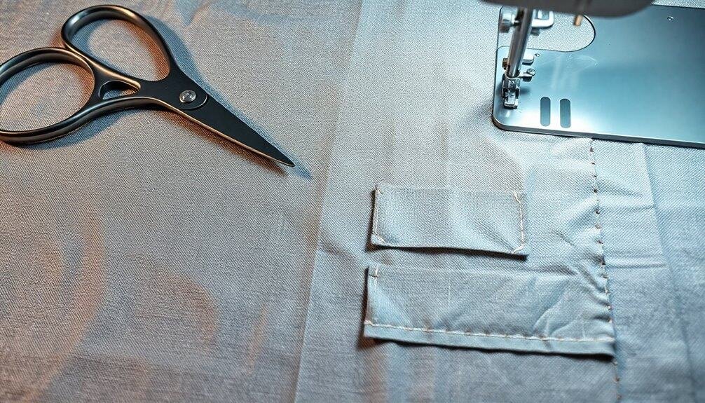 cutting sewing assembling faraday fabric